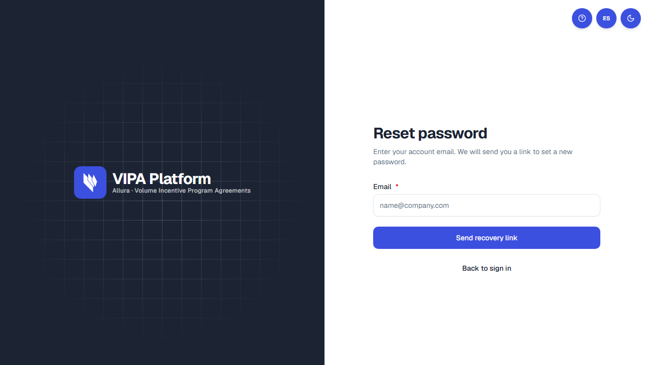 Reset password